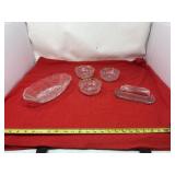 part of a Heisey Glass Crystolite set produced