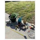 Hose planter holder, hanging camper decor, plant