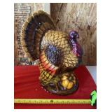 Wood turkey decor.