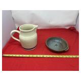 Pottery bowl with milk jug is a Friendship