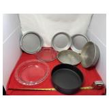 Pyrex, anchor hocking and metal backing dishes