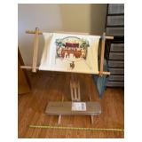 Wooden embroidery scroll stand