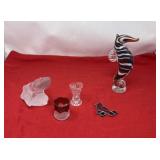 Whale glass figurine seahorse glass figurine,