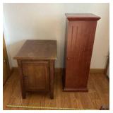 Wooden side table and cherry wood finish CD and