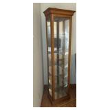 16x11x70 lighted oak curio cabinet