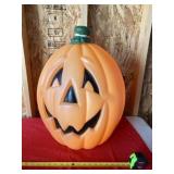 2 blow mold plastic pumpkin light up.
