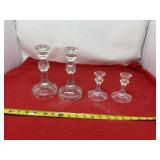 Glass candle holders