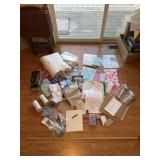 Fabric, sewing supplies needles, elastic string