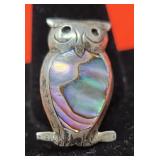 Sterling & Alblone Owl Pendant 2.76g