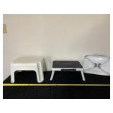 Two Living Sure fold up step stools and plastic