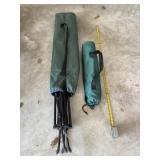 Small fold up lounge chair in carrying case and