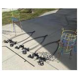 Shepherd hook and plant stands & hangers.