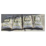 Four bags 1/2 cubic feet in each bag of river