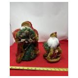 decorative Santa Claus figurines, often used as