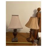 Two small table lamps.