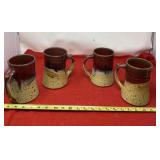 Studio pottery mugs
