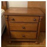 3 drawer nightstand with some scuffs on top