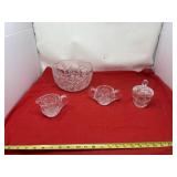 American Brilliant Period cut glass punch bowl