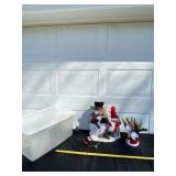 Light up snowman and Christmas decor with tote