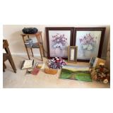 House decor, wall hangings canvas, books, sheet