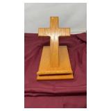 Wooden cross  bible holder