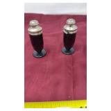 Hazel Atlas black amethyst glass salt and pepper