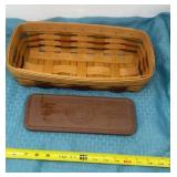 Longaberger  bread basket with heat brick