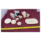 miniature tea and kitchen set.