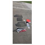 Floor mats CDs umbrellas