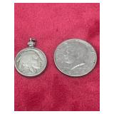 1930 Buffalo head pendant 1977 ï¿½ D Kennedy half