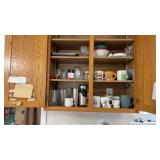 Misc kitchen glassware bowls salt and pepper