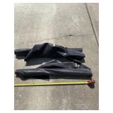 Rolls of fabric weed block.