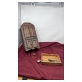 Tramp Art miniature cabinet, Broken, miniature