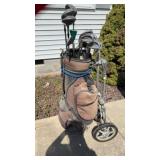 Golf bag and clubs kings,  cobra Spaulding