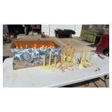 Vintage orange window candles