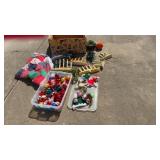 Christmas decorations. Includes 3 shiny brite