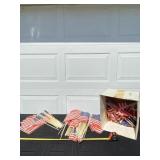 Small plastic American flags.