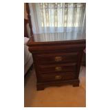 Athens Traditional Style Three-Drawer Nightstand-