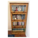 four-tiered wooden barrister bookcase with
