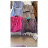 Pink suede,  pendleton all wool  jacket and skirt