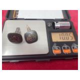 vintage Siam sterling silver cufflink featuring