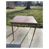 Durham card table number 34 with vinyl top.