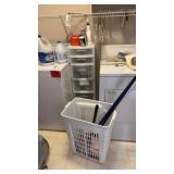 Cleaning  supplies 6 drawer rolling cart with