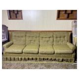Green couch 99 inches wide x 38 inches deep x 34