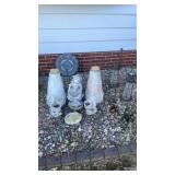 Outdoor decor, resin resin girl and boys, solar