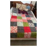 Throw quilts and pillows machine sewed