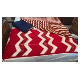 Afghans with blanket with hand warmer