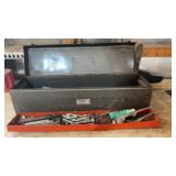 HWI toolbox 2 foot with contents some tools level