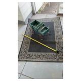 Decorative wooden wagon with iron wheels with