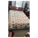 Star quilt homemade sewing 74 x 90 inches